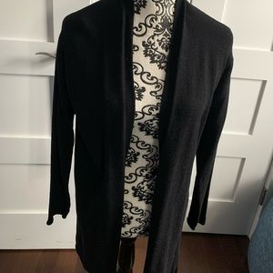 Eileen Fisher Long Sleeve Open Front Merino Wool Blend Cardigan